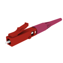 Infinium Keyed LC Splice-On Connector (SOC) For 900 Micron Fiber, 50/125 Multimode OM4 Red