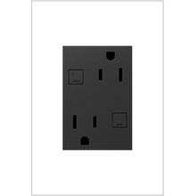 adorne® Plus Size Tamper-Resistant 15A Duplex Self-Test GFCI Receptacles, Graphite