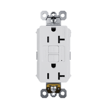 PlugTail® Specification Grade Tamper-Resistant 20A Duplex Self- Test Feed-Through GFCI Receptacles with SafeLock® Protection, White