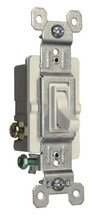 15A,120V Trademaster® Self-Grounding 3-Way Toggle Switch, White 15A,120V Trademaster® Self-Grounding 3-Way Toggle Switch, White