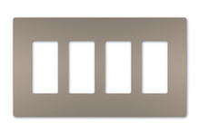 radiant® 4-Gang Screwless Wall Plate, Nickel