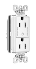 Discontinued - PlugTail® Tamper-Resistant Heavy Duty Spec Grade Plug Load Controllable Receptacle, 15A, 125V, White