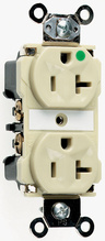 15A 125V Extra Heavy Duty Hospital-Grade Duplex Receptacle, Back and Side Wire, White 15A 125V Extra Heavy Duty Hospital-Grade Duplex Receptacle, Back and Side Wire, White