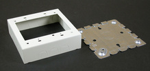 Wiremold 500/700 Series Two-Gang Switch and Receptacle Box Fitting, Ivory Wiremold 500/700 Series Two-Gang Switch and Receptacle Box Fitting, Ivory