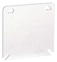 4-Inch Square Flat Blank Cover, White 4-Inch Square Flat Blank Cover, White