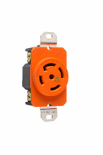 30A NEMA L2330 Single Receptacle, Orange, Isolated Ground 30A NEMA L2330 Single Receptacle, Orange, Isolated Ground