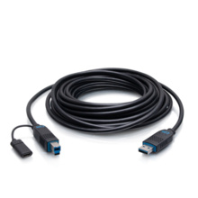 75ft (22.8m) C2G Performance Series USB-A Male to USB-B Male Active Optical Cable (AOC) - 3.2 Gen 2 (10Gbps) Plenum Rated 75ft (22.8m) C2G Performance Series USB-A Male to USB-B Male Active Optical Cable (AOC) - 3.2 Gen 2 (10Gbps) Plenum Rated