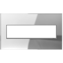 adorne® Mirror 4-Gang Screwless Wall Plate