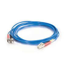 Discontinued - 9.8ft (3m) LC-ST 50/125 OM2 Duplex Multimode PVC Fiber Optic Cable - Blue