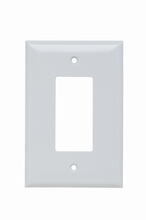 Jumbo 1-Gang Thermoset Wall Plate, 1 Decorator Opening, White