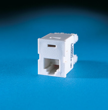 TracJack USOC six-position RJ25C, Fog White