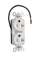 PlugTail® Tamper-Resistant Split Circuit Spec Grade Receptacle, 20A, 125V, White PlugTail® Tamper-Resistant Split Circuit Spec Grade Receptacle, 20A, 125V, White