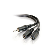 6ft (1.8m) One 3.5mm Stereo Male to Two 3.5mm Stereo Female Y-Cable 6ft (1.8m) One 3.5mm Stereo Male to Two 3.5mm Stereo Female Y-Cable