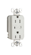 Tamper-Resistant Extra Heavy Duty Surge Protective Duplex Receptacle, White Tamper-Resistant Extra Heavy Duty Surge Protective Duplex Receptacle, White