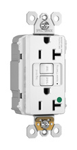 PlugTail® Hospital Grade Tamper-Resistant 20A Duplex Self-Test GFCI Receptacles with SafeLock® Protection, White PlugTail® Hospital Grade Tamper-Resistant 20A Duplex Self-Test GFCI Receptacles with SafeLock® Protection, White