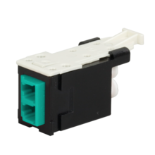 Infinium HDJ Fiber Module, LC Duplex, Aqua Adapter, Black Housing Infinium HDJ Fiber Module, LC Duplex, Aqua Adapter, Black Housing
