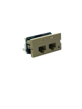 Series II, two-port Clarity 6,T568A/B, 180 degree Electrical Ivory