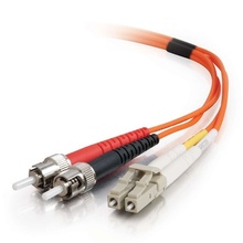 3.3ft (1m) LC-ST 62.5/125 OM1 Duplex Multimode PVC Fiber Optic Cable - Orange 3.3ft (1m) LC-ST 62.5/125 OM1 Duplex Multimode PVC Fiber Optic Cable - Orange