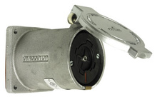 Discontinued - 60A Power Interrupting Receptacle, Diecast with Lift Lid Enclosure