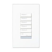 Wattstopper PLUS Scene Dimming Wallstation, 5 Button, White