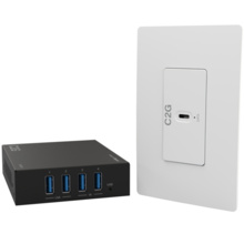 Superbooster® 1-Port USB over Cat6a Wall Plate to 4-Port USB-Box Extender Kit - USB 3.2 Gen1 (5Gbps) Superbooster® 1-Port USB over Cat6a Wall Plate to 4-Port USB-Box Extender Kit - USB 3.2 Gen1 (5Gbps)