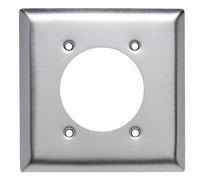 2-Gang 302/304 Stainless Steel Wall Plate, Power Outlet Receptacle Opening 2-Gang 302/304 Stainless Steel Wall Plate, Power Outlet Receptacle Opening