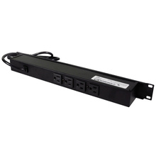 Rack Mount 120V/15A/2 front O/L, 4 rear O/L /lighted switch/6' cord