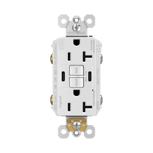 radiant® Weather-Resistant GFCI USB Outlet with SafeLock® Protection, Type C, 20A, Tamper-Resistant, White