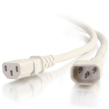 2ft (0.6m) 18AWG Power Cord (IEC320C14 to IEC320C13) - White 2ft (0.6m) 18AWG Power Cord (IEC320C14 to IEC320C13) - White