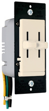 Discontinued - Discontinued - LS Trademaster Series Dual Slide-to-OFF Incandescent Dimmer, Light Almond