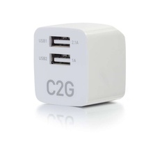 2-Port USB Wall Charger - AC to USB Adapter, 5V 2.1A Output 2-Port USB Wall Charger - AC to USB Adapter, 5V 2.1A Output