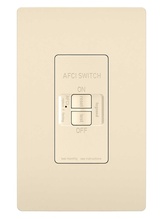 Discontinued - Discontinued - radiant® Dead Front 20A Branch Circuit AFCI Outlet, Light Almond