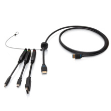 6ft (1.8m) 4K HDMI® Premium Cable and Universal Dongle Adapter Ring with Color Coded Mini DisplayPort™, DisplayPort, and USB-C® (without Pull Tab) 6ft (1.8m) 4K HDMI® Premium Cable and Universal Dongle Adapter Ring with Color Coded Mini DisplayPort™, DisplayPort, and USB-C® (without Pull Tab)