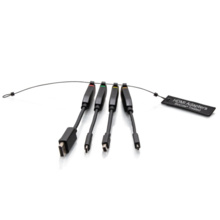 Discontinued - Universal 4K HDMI® Dongle Adapter Ring including Color Coded Mini DisplayPort™, DisplayPort, USB-C®, and Micro HDMI Adapters with Antimicrobial Protection Technology