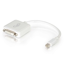 8in Mini DisplayPort™ Male to Single Link DVI-D Female Adapter Converter - White 8in Mini DisplayPort™ Male to Single Link DVI-D Female Adapter Converter - White