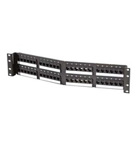 Category 6 TechChoice 48 Port Angled Patch Panel Black 1RU Category 6 TechChoice 48 Port Angled Patch Panel Black 1RU