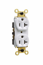 Weather-Resistant Heavy Duty Spec Grade Receptacles, Back and Side Wire, 20A, 125V, White Weather-Resistant Heavy Duty Spec Grade Receptacles, Back and Side Wire, 20A, 125V, White