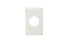 1-Gang Thermoset Wall Plate, Power Outlet Receptacle Openings, White 1-Gang Thermoset Wall Plate, Power Outlet Receptacle Openings, White