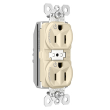 PlugTail® Tamper-Resistant Heavy Duty Spec Grade Plug Load Controllable Receptacle, 15A, 125V, Light Almond