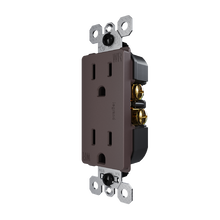 radiant® 15A 125V Tamper-Resistant External Pressure Plated Outlet, Weather-Resistant, Brown