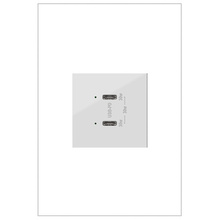adorne® 30W Dual USB Outlet Module, Type C, White adorne® 30W Dual USB Outlet Module, Type C, White