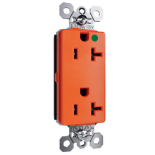 PlugTail® 20A 125V Hospital-Grade Tamper-Resistant Decorator Duplex Receptacle, Orange PlugTail® 20A 125V Hospital-Grade Tamper-Resistant Decorator Duplex Receptacle, Orange