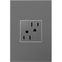 adorne® 15A Dual Tamper-Resistant Outlet with Magnesium Wall Plate