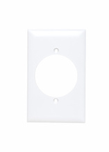 TradeMaster® 1-Gang Nylon Wall Plate, 2.156-in Power Outlet Receptacle Opening, 2 Mtg Holes, White TradeMaster® 1-Gang Nylon Wall Plate, 2.156-in Power Outlet Receptacle Opening, 2 Mtg Holes, White