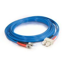 Discontinued - 16.4ft (5m) SC-ST 50/125 OM2 Duplex Multimode PVC Fiber Optic Cable - Blue