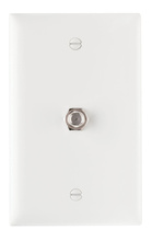 1-Gang Pre-configured Wall Plate with One F-Type Coupler, White 1-Gang Pre-configured Wall Plate with One F-Type Coupler, White