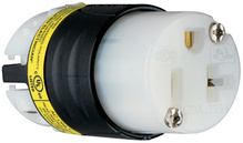 20A, 125V EHU GCM Angled Connector, Black and White 20A, 125V EHU GCM Angled Connector, Black and White