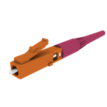 Infinium Keyed LC Splice-On Connector (SOC) For 900um Fiber, 50/125 Multimode OM3/4, Brown, 50 Pack