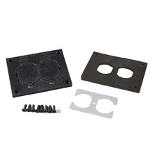 Omnibox® Rectangular Black Plastic Duplex Cover Plate Omnibox® Rectangular Black Plastic Duplex Cover Plate