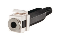 Keystone, 1/4" Stereo Jack, Solder, Fog White Keystone, 1/4" Stereo Jack, Solder, Fog White